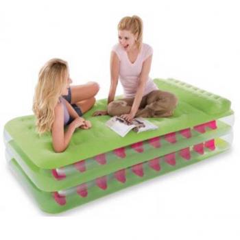 Intex Single Size Take Along Airbed With Hand Held Electric Pump